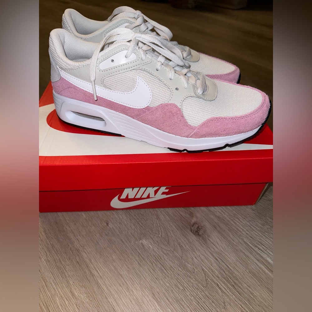 Nike Women's Pink and White Air Max Sneakers